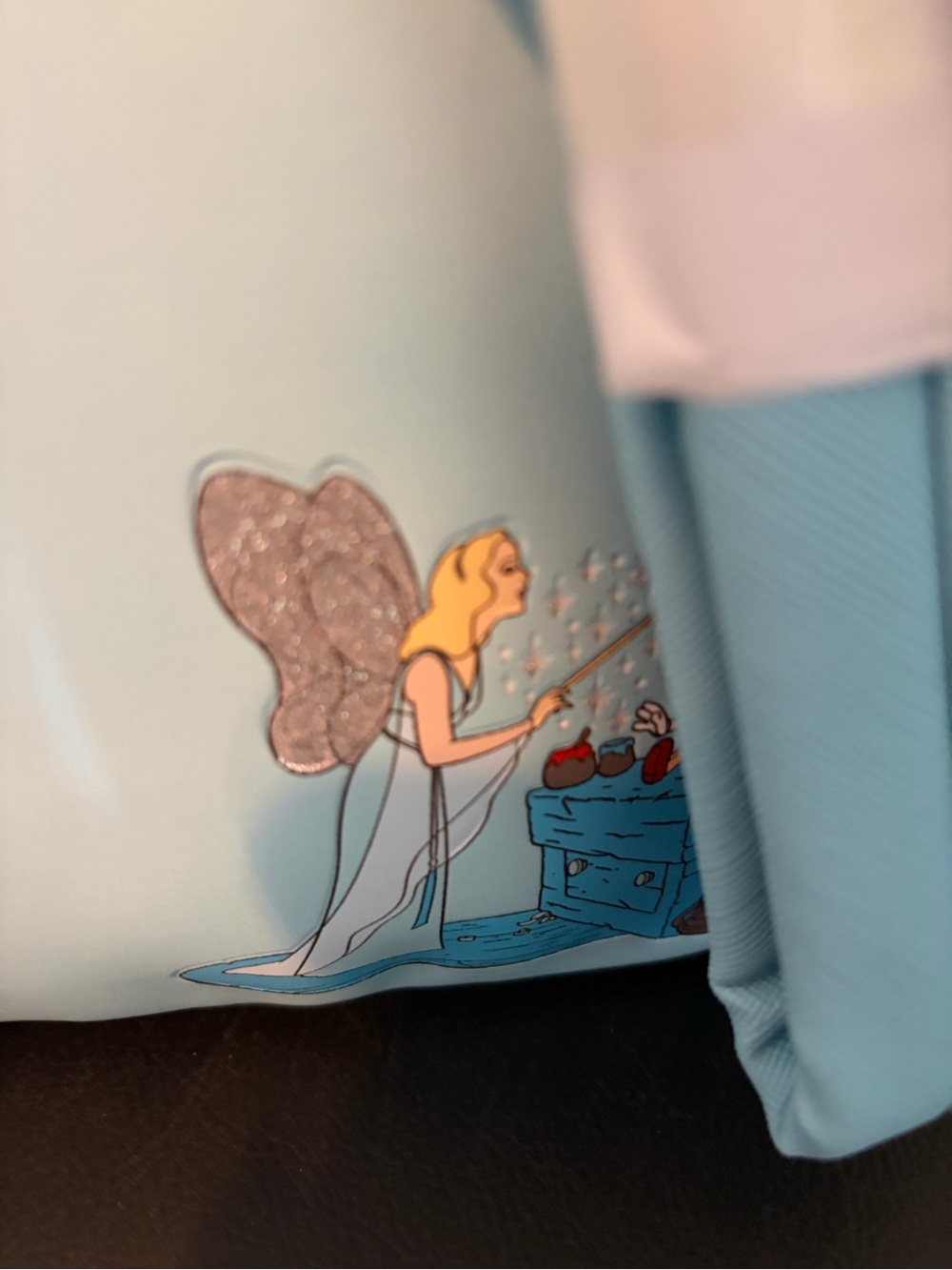 Loungefly Disney Pinocchio's Blue Fairy Sequin Light-Up Cosplay Mini Backpack - Picture 3 of 6